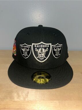 Raiders x John Geiger Misplaced Series New Era Fitted Cap Size 7 1/4 NEW